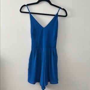 Blue Romper with Pockets